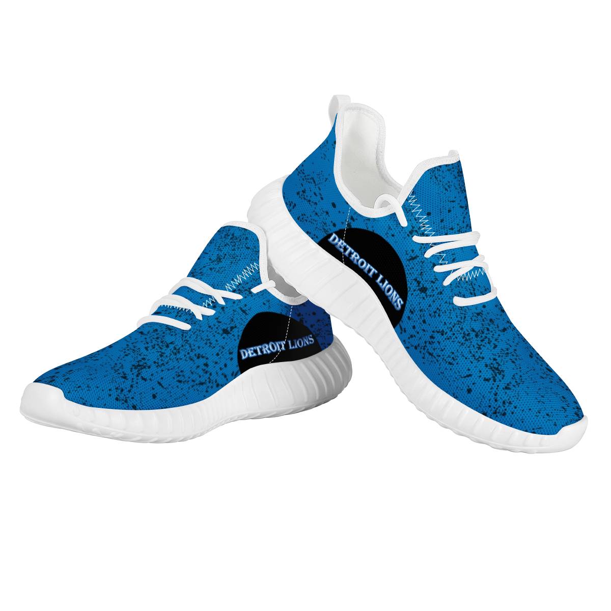 Women's Detroit Lions Mesh Knit Sneakers/Shoes 002 Women's Detroit Lions Mesh Knit Sneakers/Shoes 002